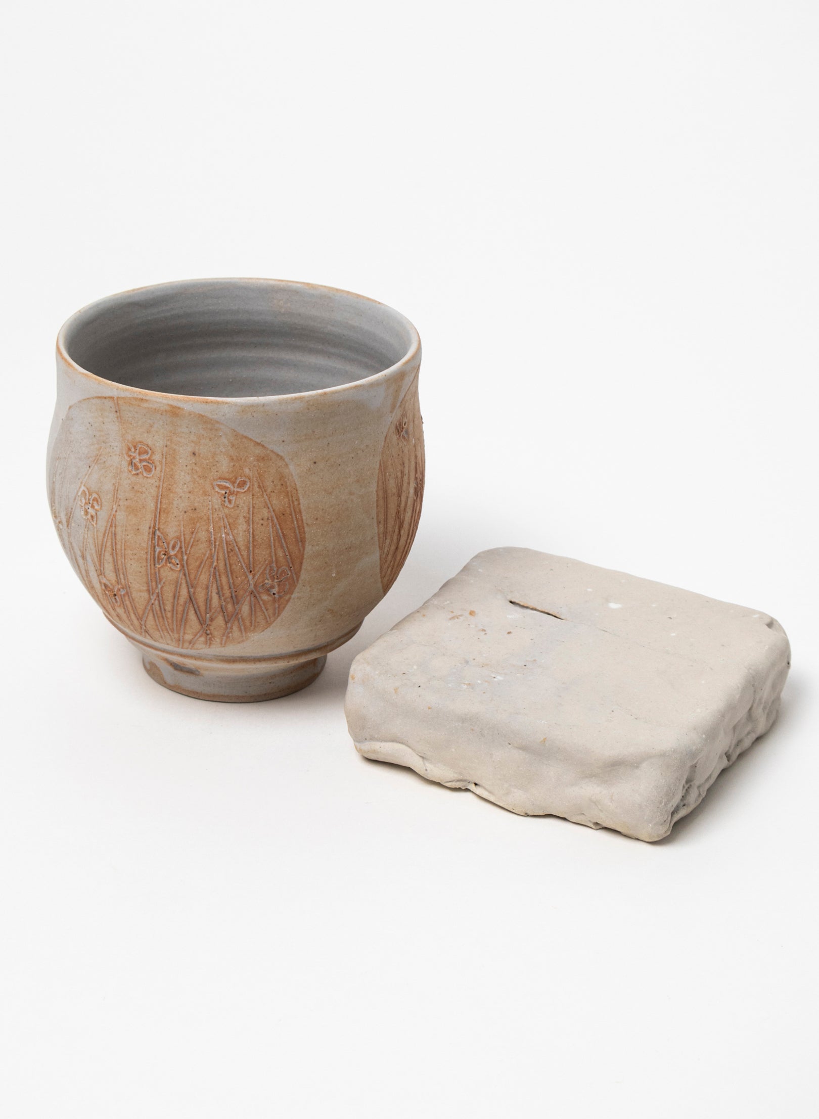 Ceramic Cup on Pedestal 