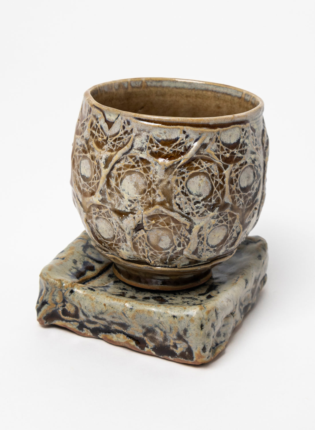 Ceramic Cup on Pedestal 