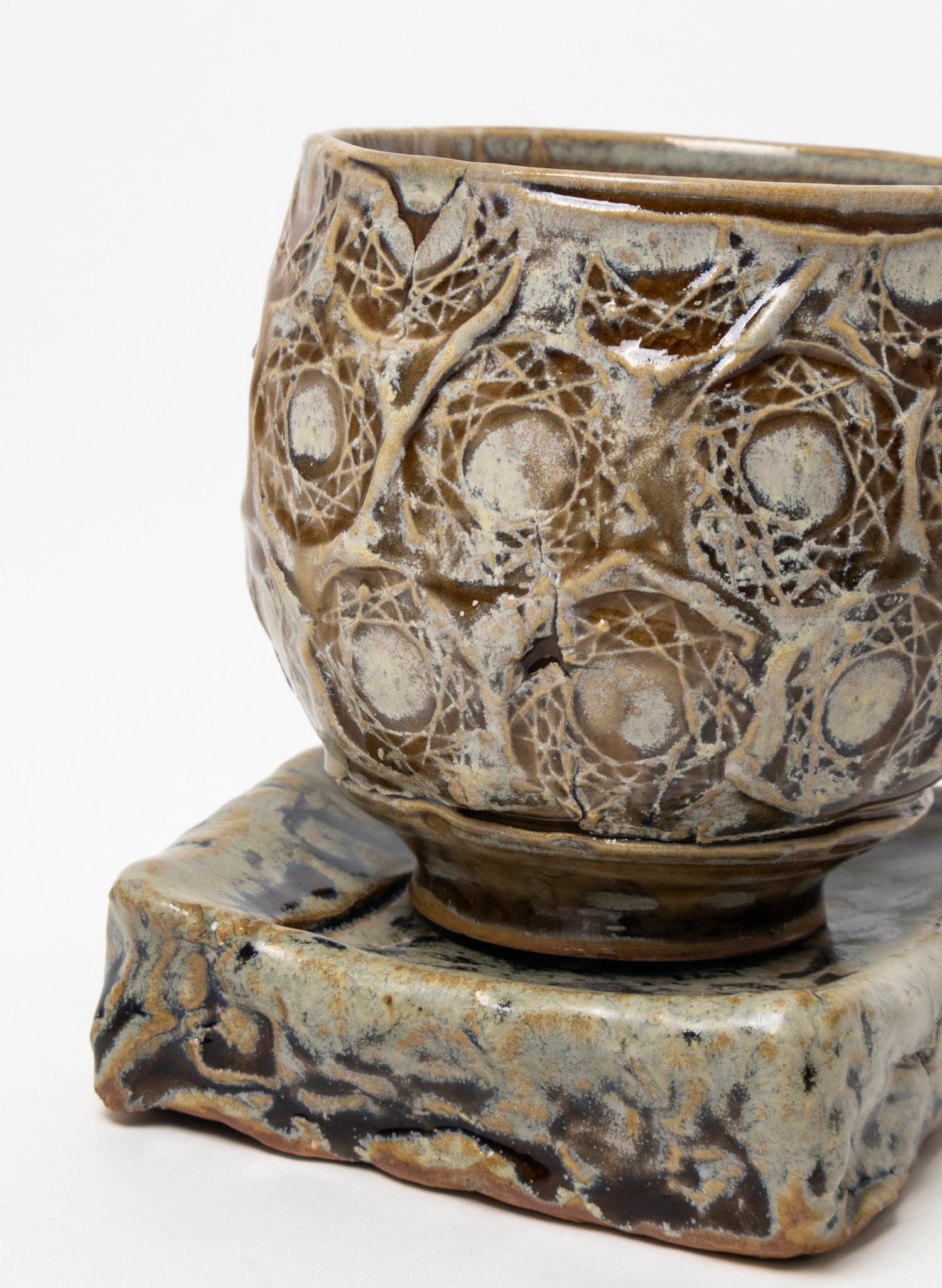 Ceramic Cup on Pedestal 