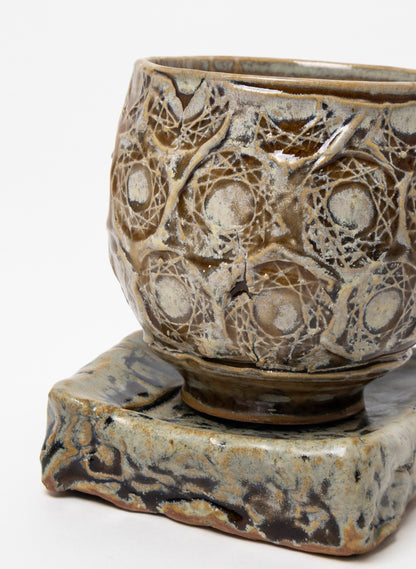 Ceramic Cup on Pedestal 