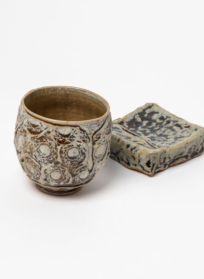 Ceramic Cup on Pedestal 