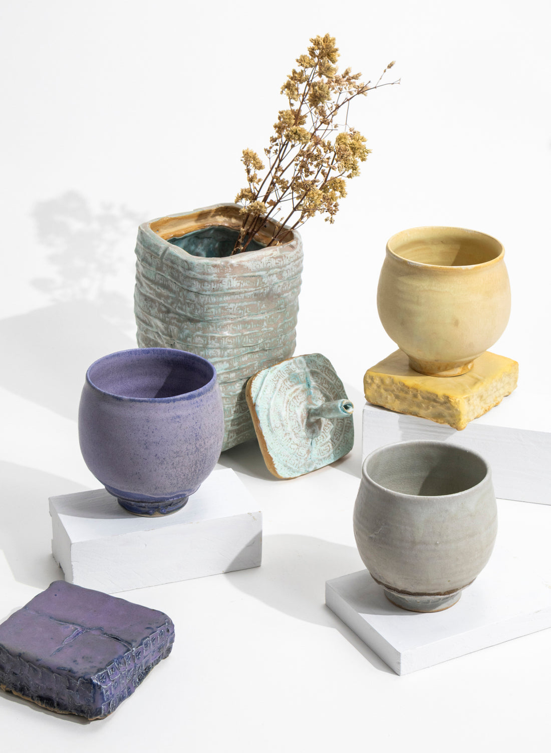 Ceramic Cup on Pedestal 