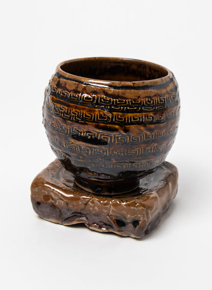 Ceramic Cup on Pedestal 