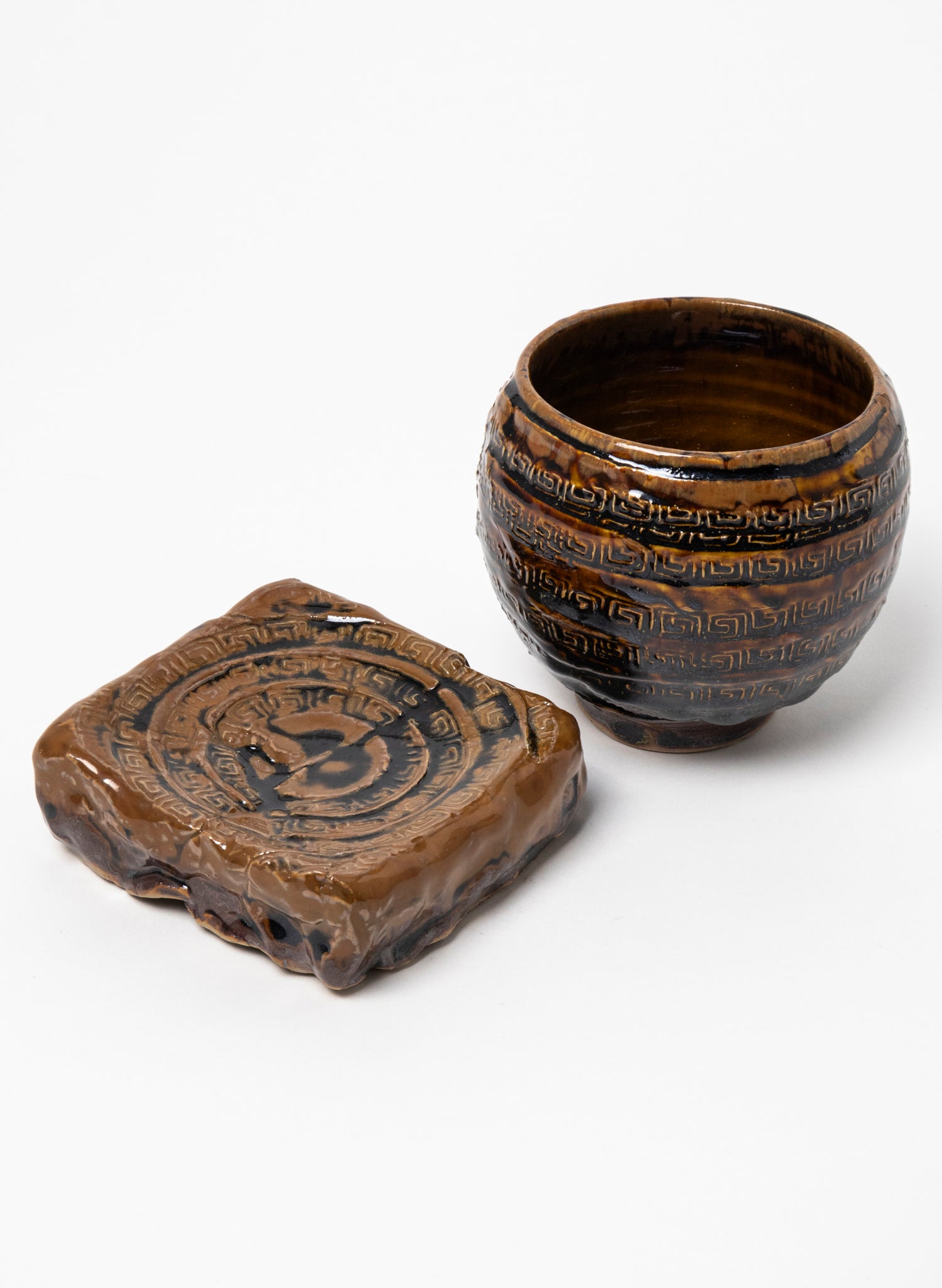 Ceramic Cup on Pedestal 