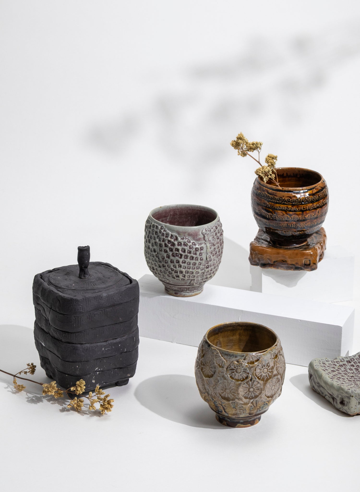 Ceramic Cup on Pedestal 
