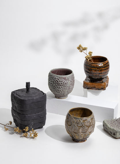 Ceramic Cup on Pedestal 