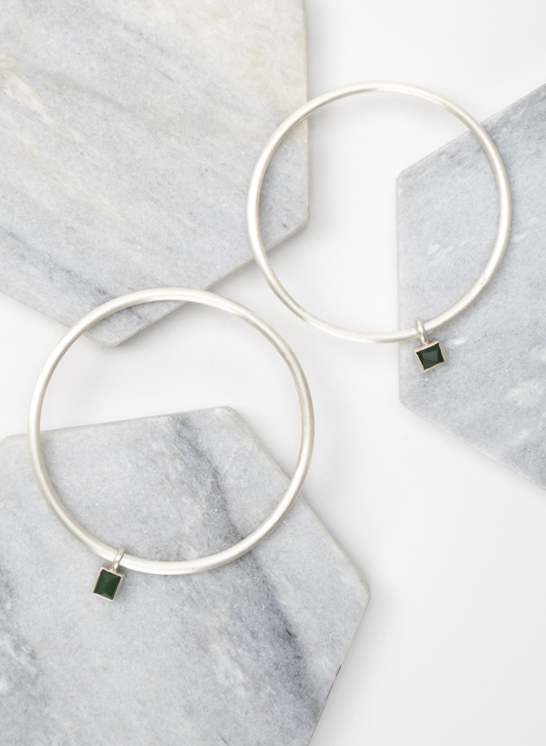 Faceted Box Pounamu Bangle