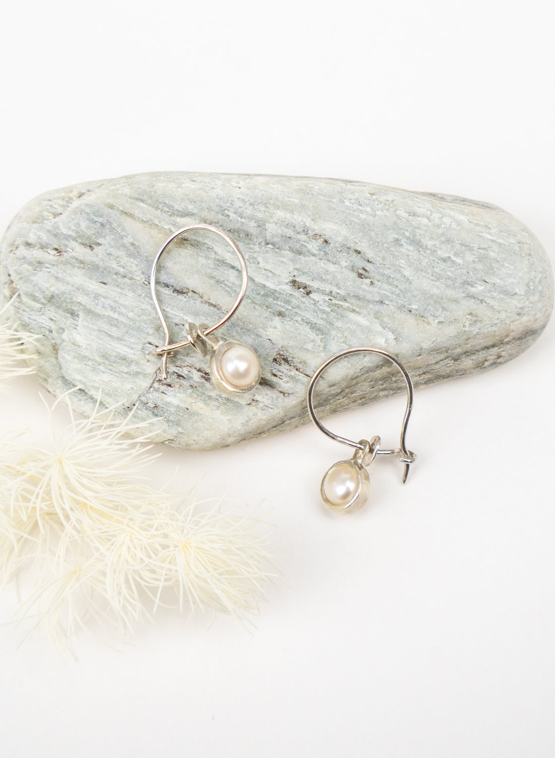 Classic Pearl Charm Hoop Earrings