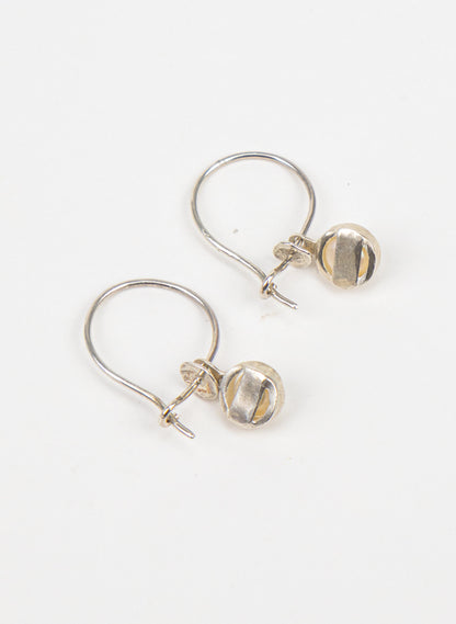 Classic Pearl Charm Hoop Earrings