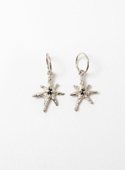 Faerie Star Charm Earrings - Sterling Silver