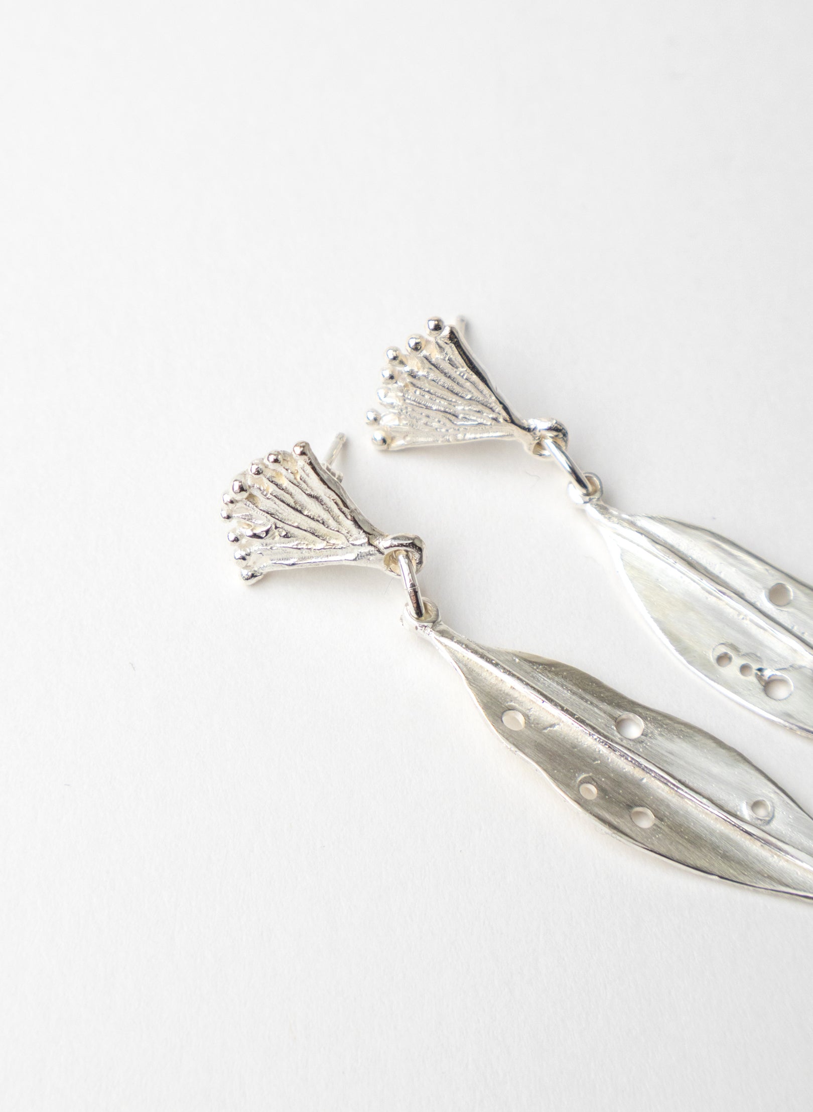 Pohutukawa Leaf and Flower Earrings