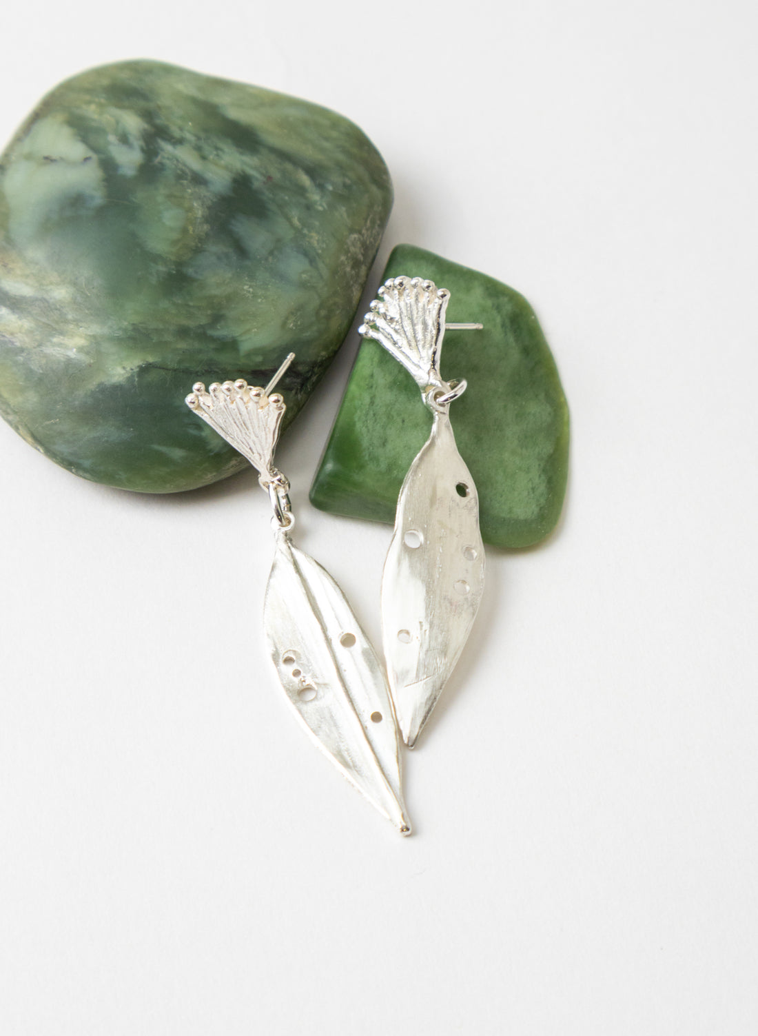 Pohutukawa Leaf and Flower Earrings