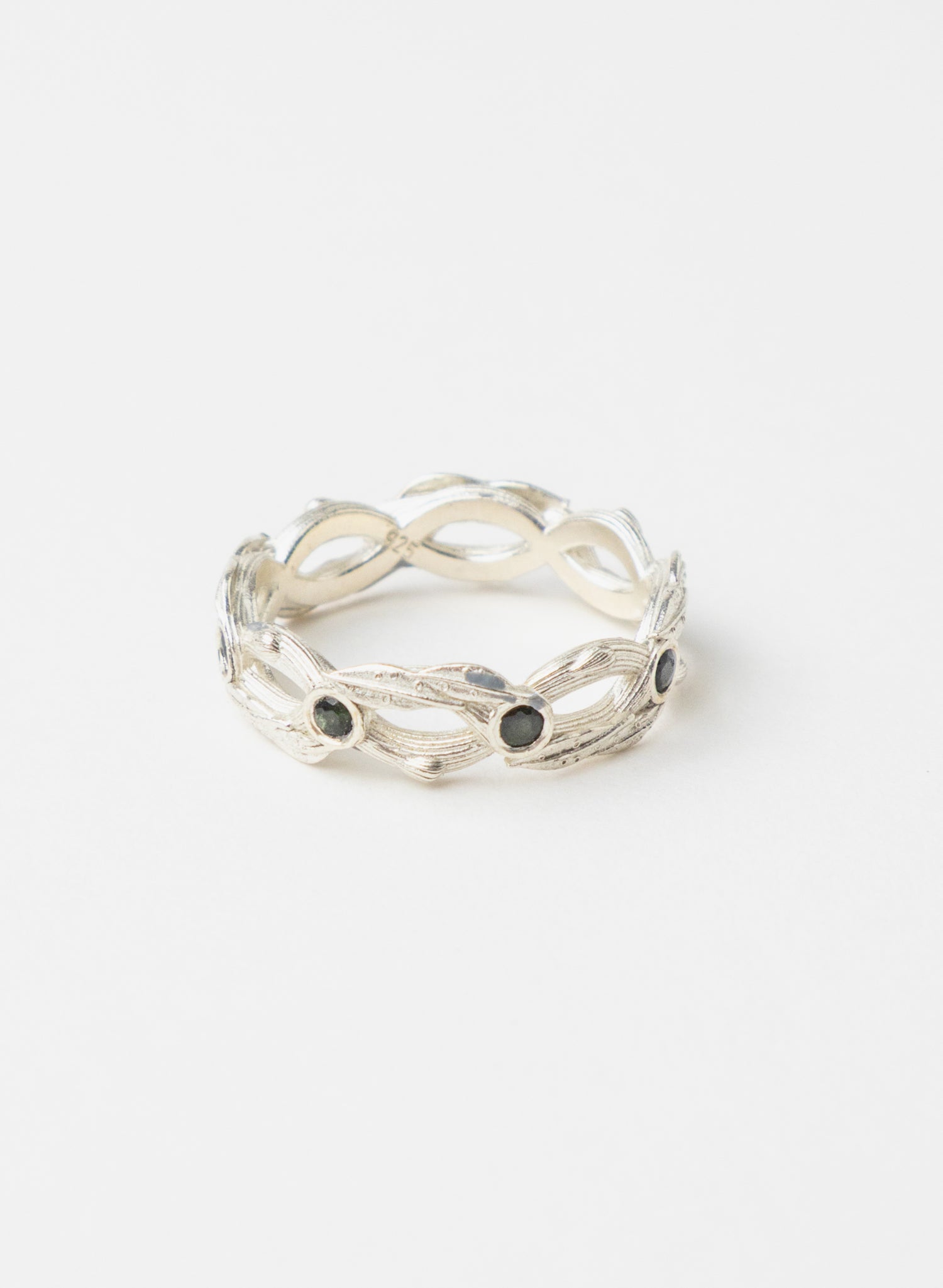 Interwoven Ring Band with Tourmaline
