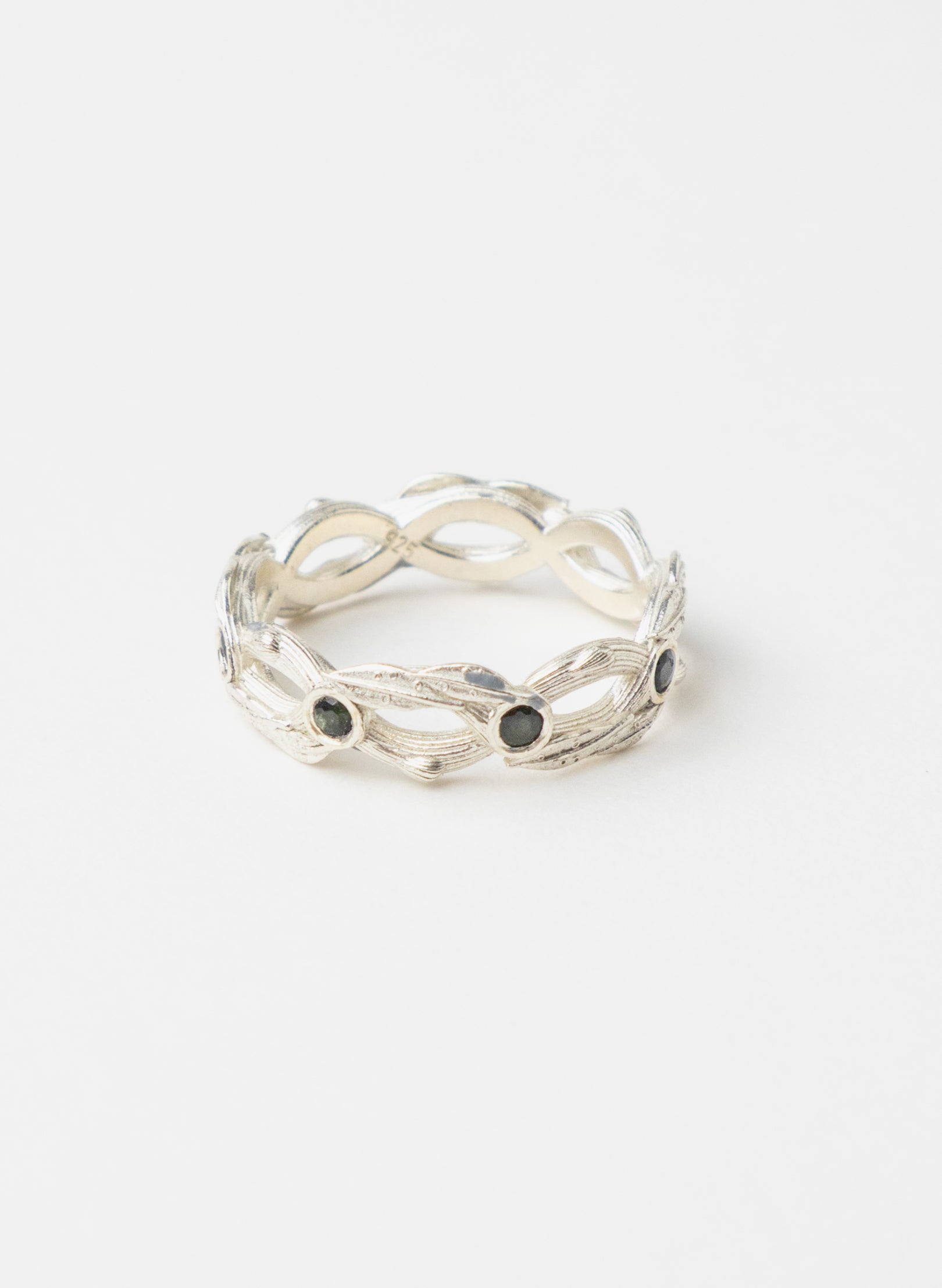 Interwoven Ring Band with Tourmaline