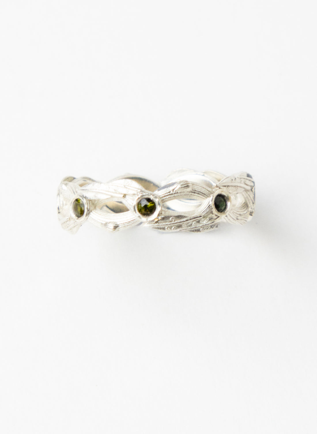 Interwoven Ring Band with Tourmaline