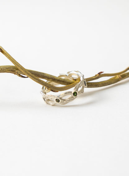 Interwoven Ring Band with Tourmaline