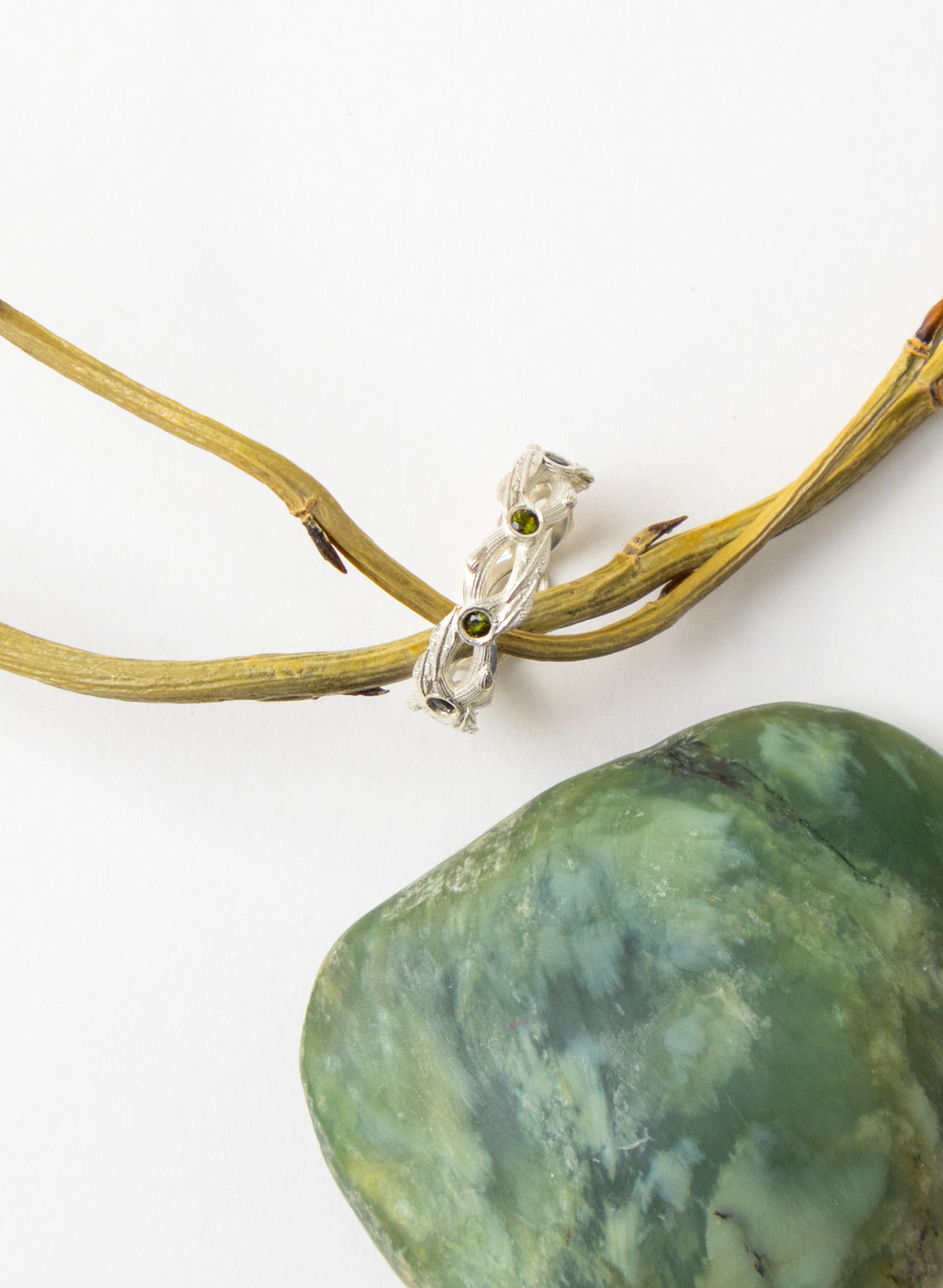 Interwoven Ring Band with Tourmaline