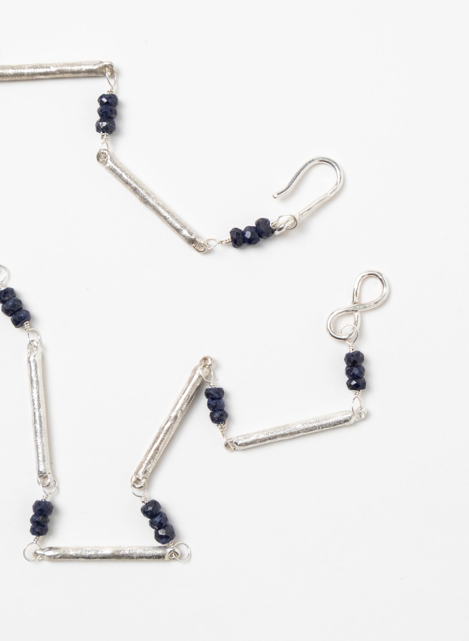 Sapphire Line Chain Necklace