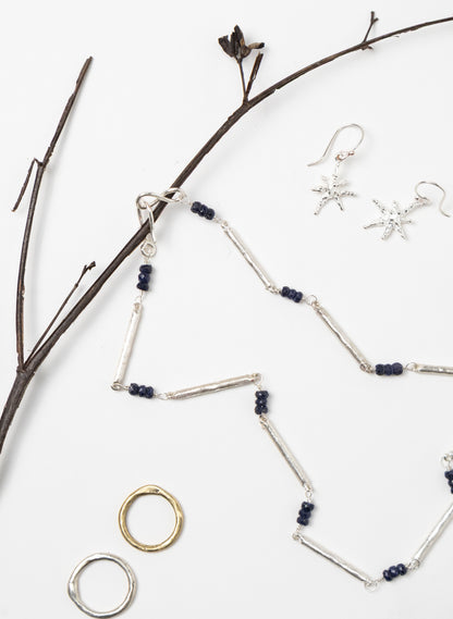 Sapphire Line Chain Necklace