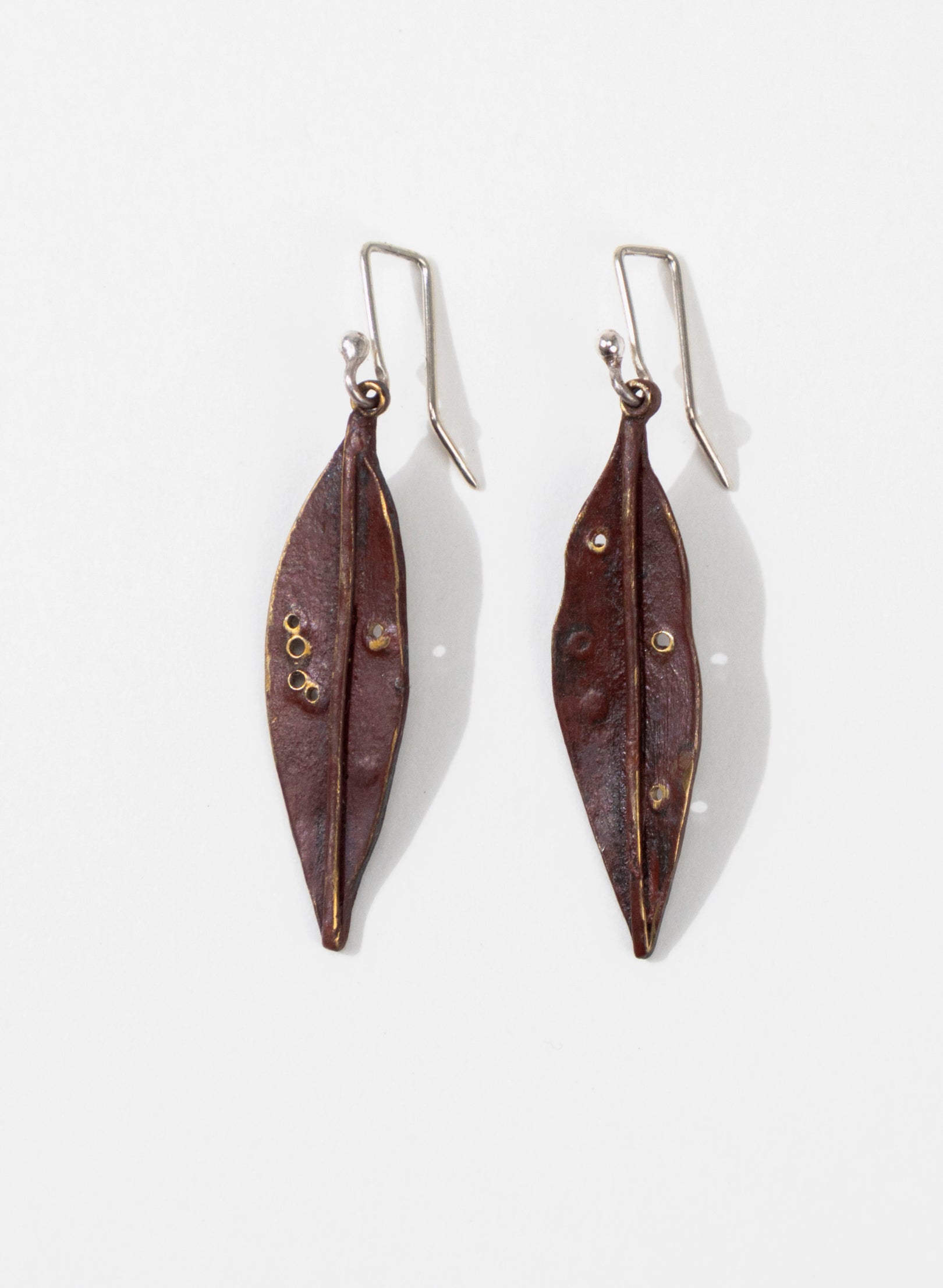 Pōhutukawa Leaf Pendant Earrings