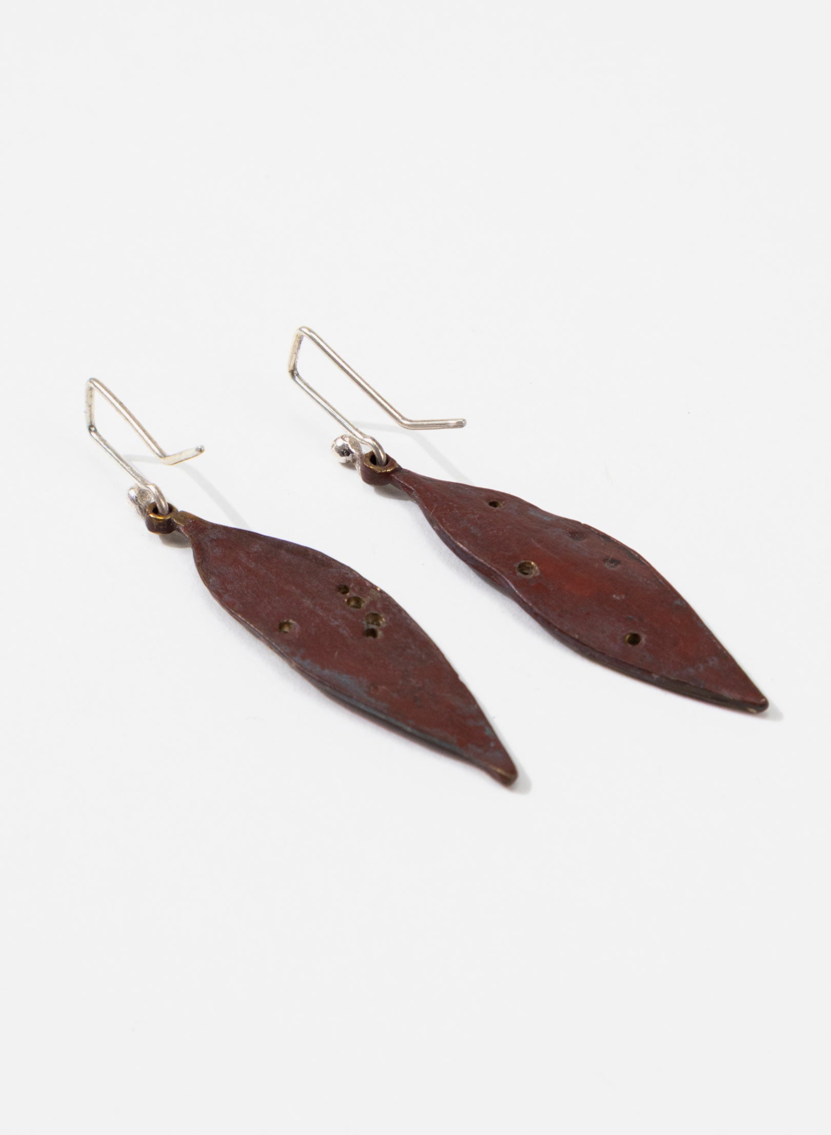 Pōhutukawa Leaf Pendant Earrings