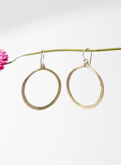 Lunar Hoop Dangle Earrings
