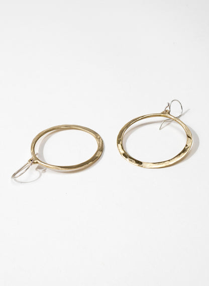 Lunar Hoop Dangle Earrings