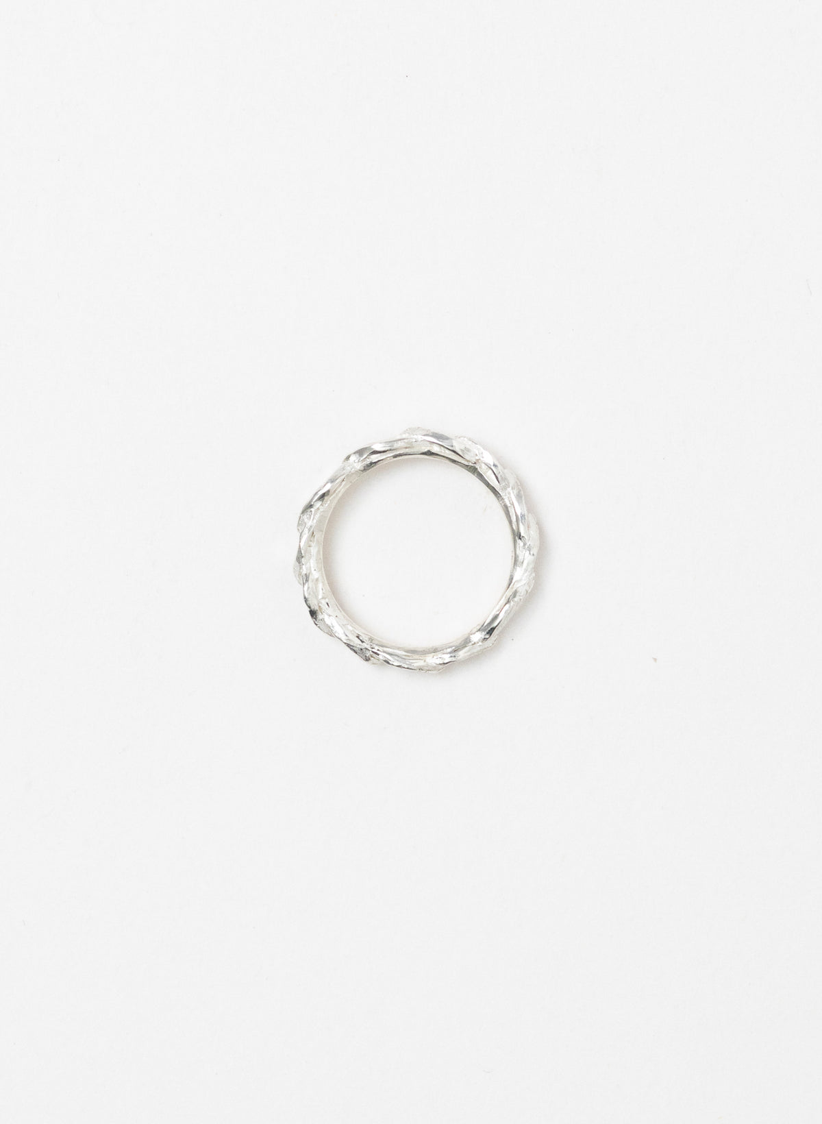 Organic Leaf Stacking Ring - Sterling Silver
