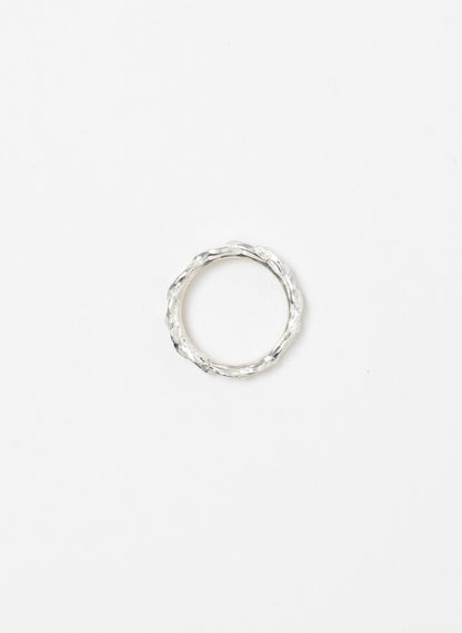Organic Leaf Stacking Ring - Sterling Silver