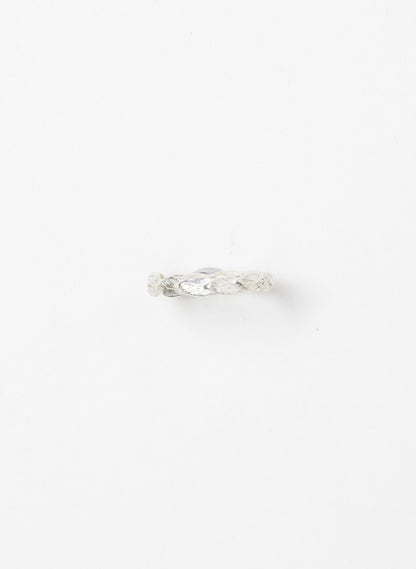 Organic Leaf Stacking Ring - Sterling Silver