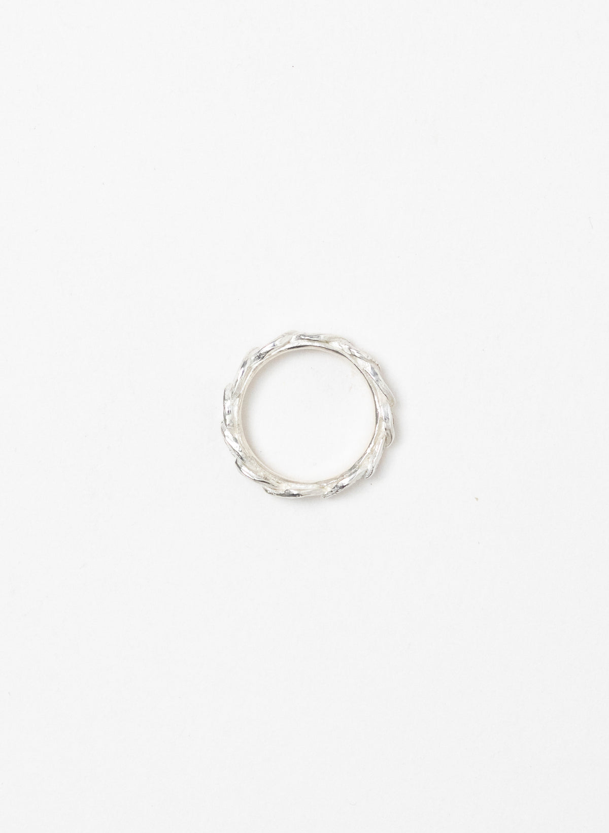 Organic Leaf Stacking Ring - Sterling Silver