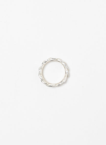 Organic Leaf Stacking Ring - Sterling Silver