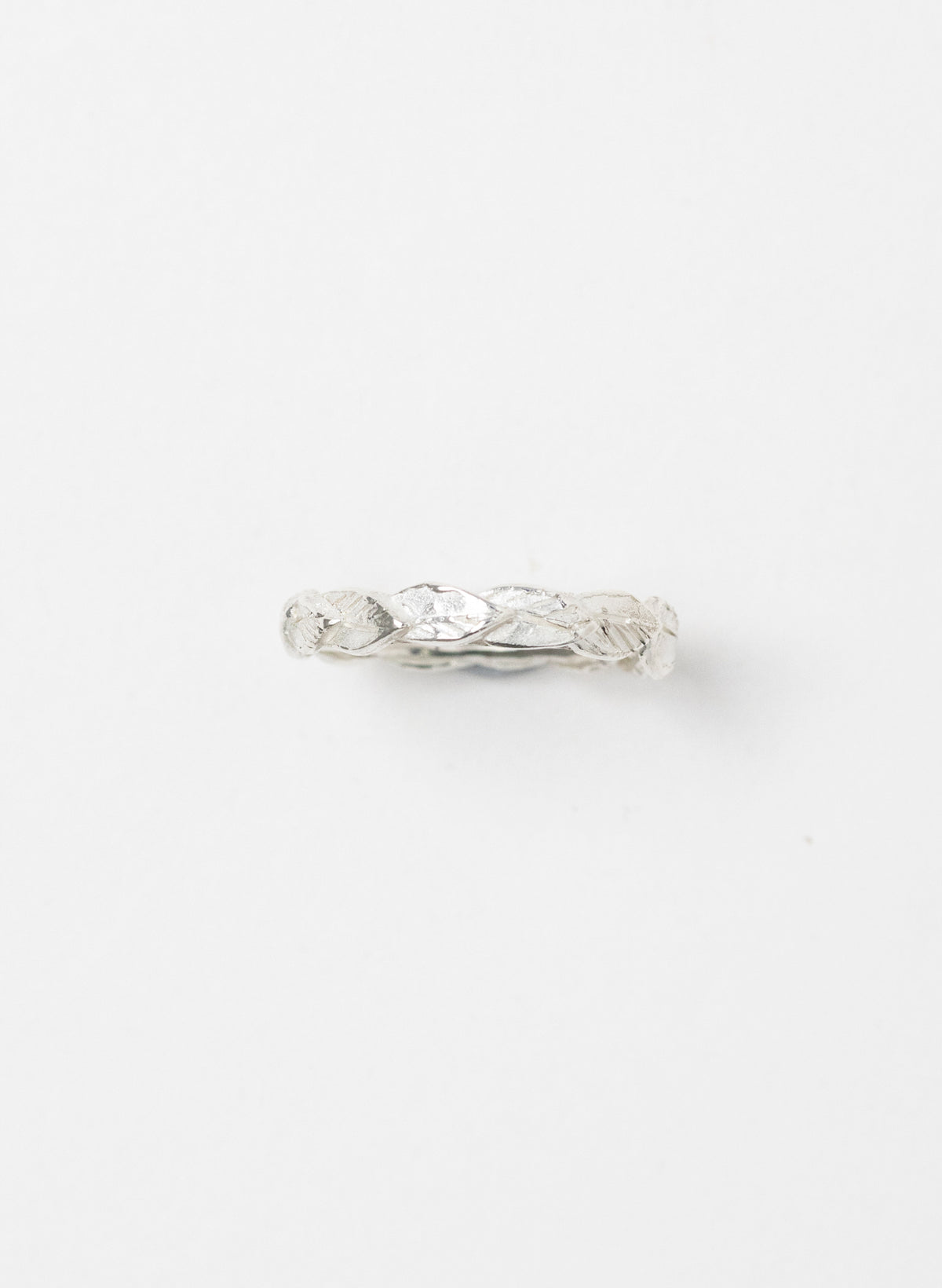 Organic Leaf Stacking Ring - Sterling Silver