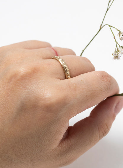 Fluid Stacking Ring + 9ct Yellow Gold