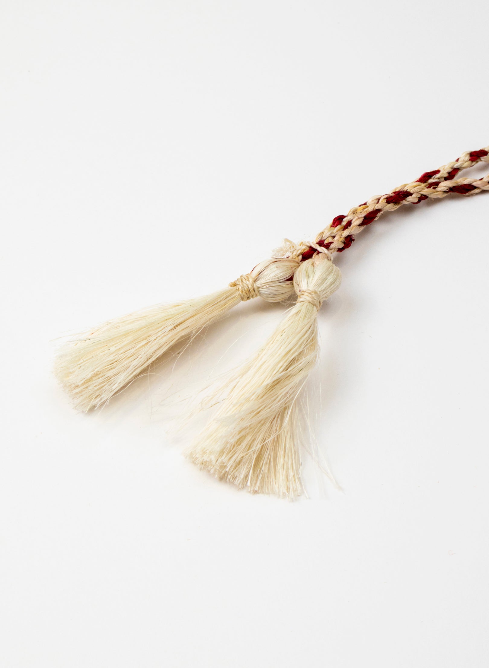 Long Handle Muka and Raupō Poi - Red
