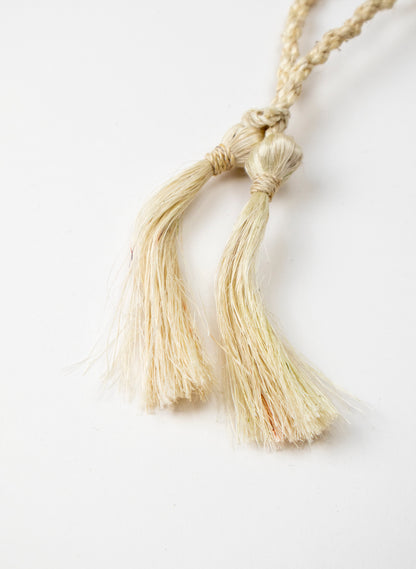 Long Handle Muka and Raupō Poi - Natural