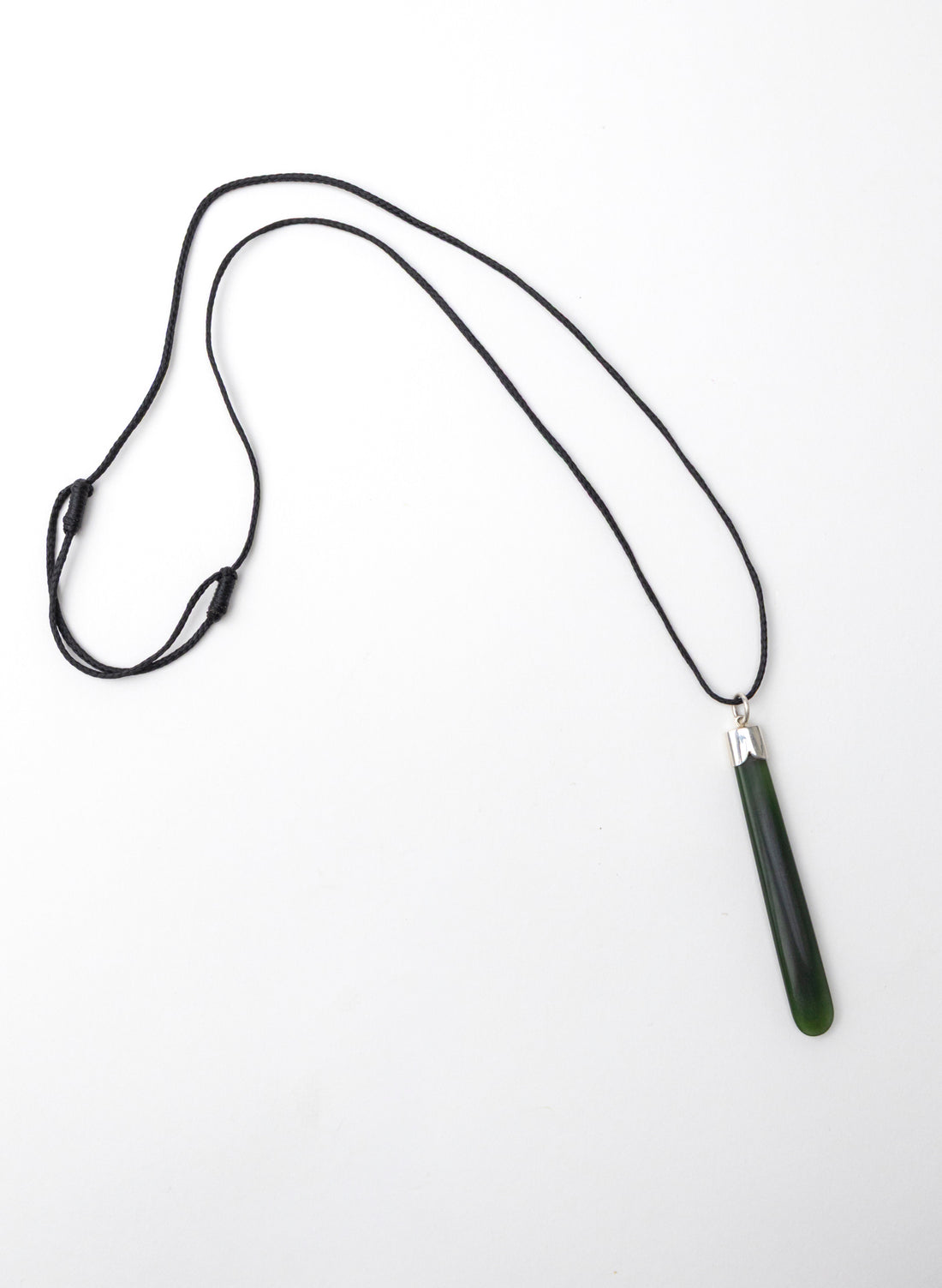 Silver Capped Pounamu Pendant
