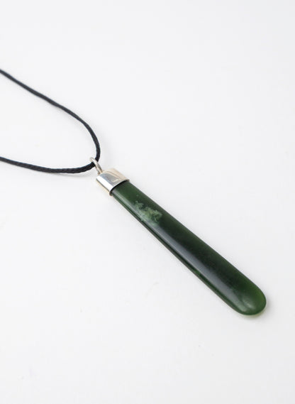 Silver Capped Pounamu Pendant