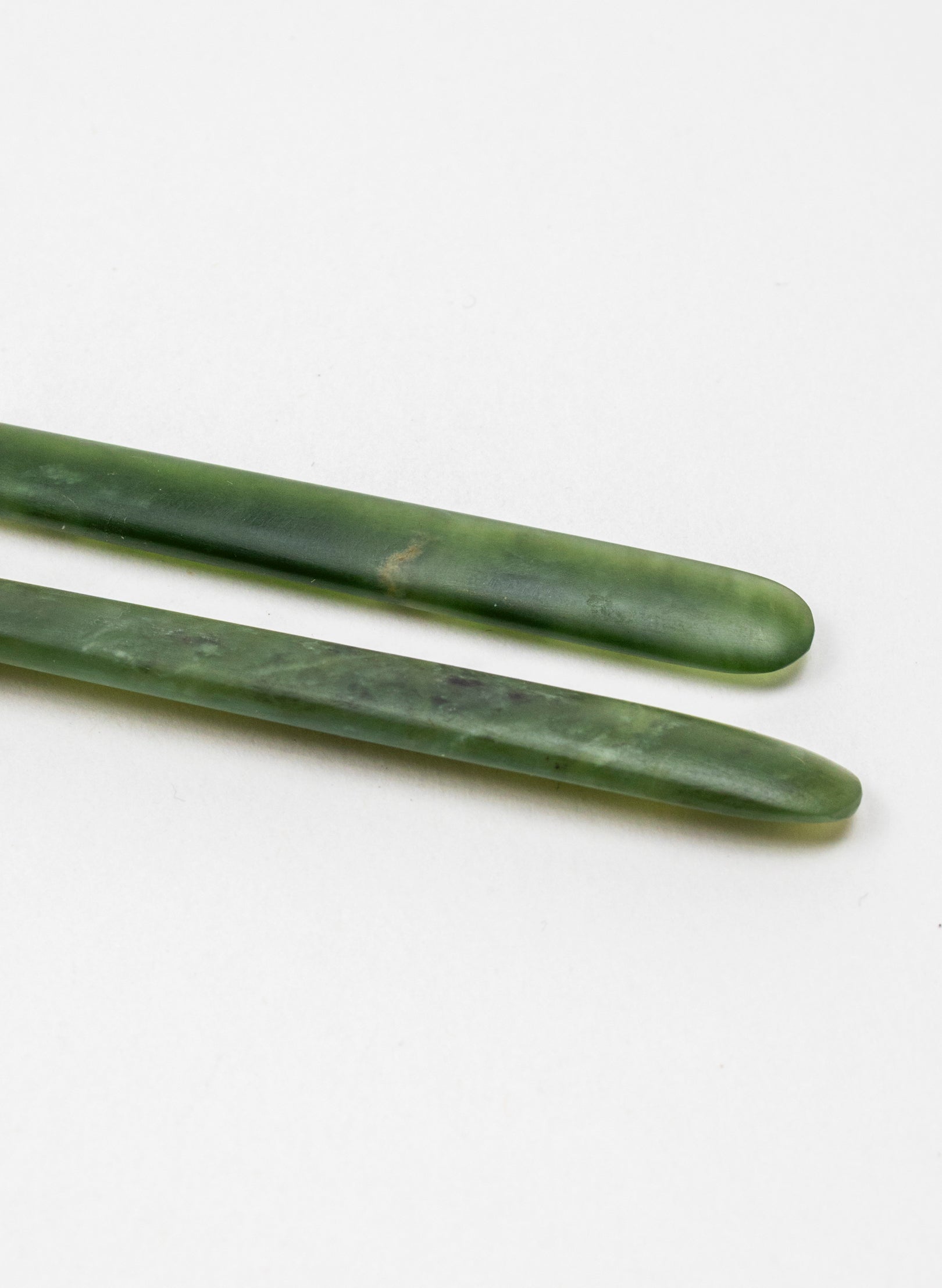 Silver Capped Pounamu Drop Earrings