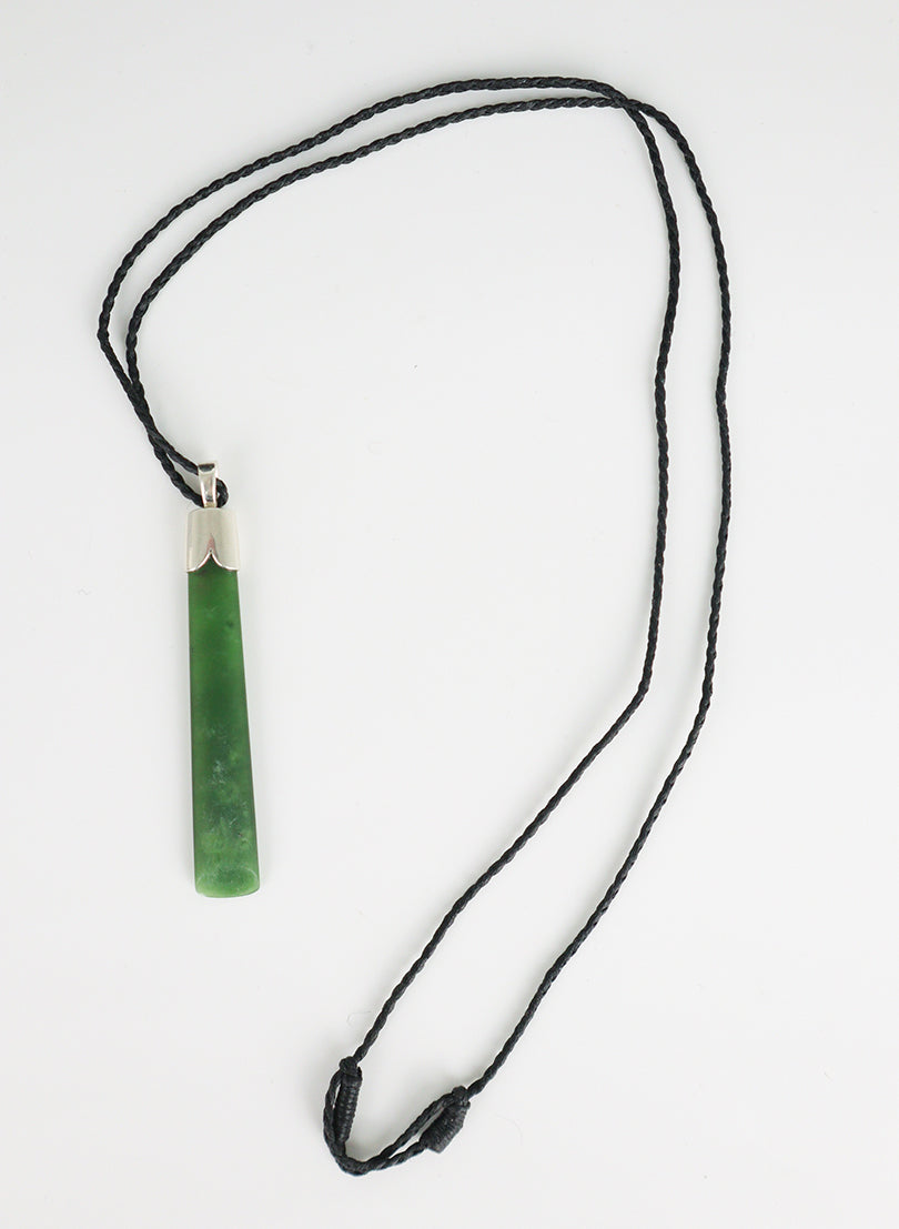 Capped Silver Pounamu Pendant