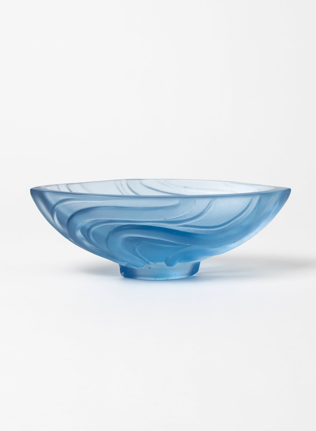 Lead Crystal Pale Blue - Wave Bowl