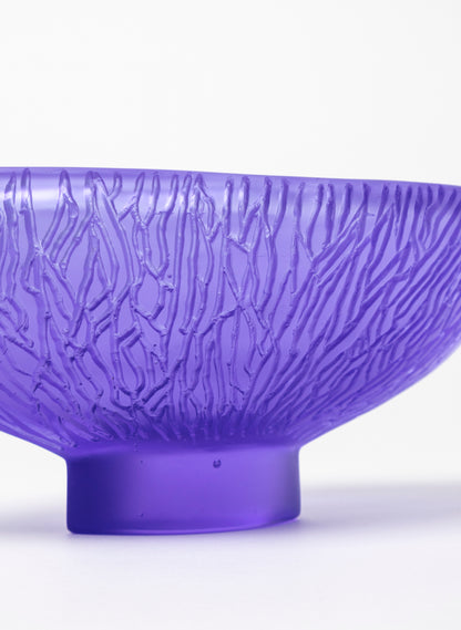 Lead Crystal Hyacinth - Carved Bowl