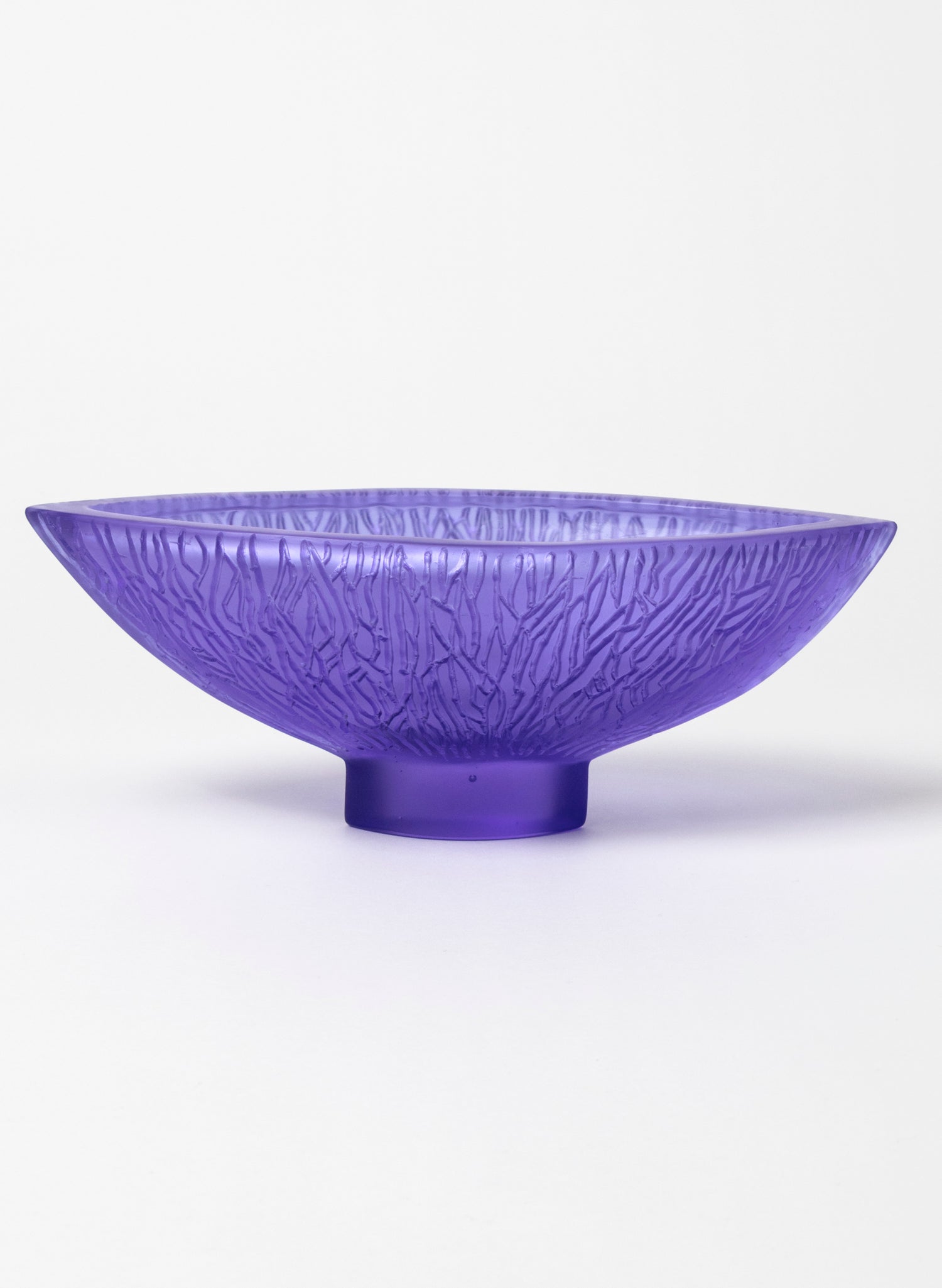 Lead Crystal Hyacinth - Carved Bowl