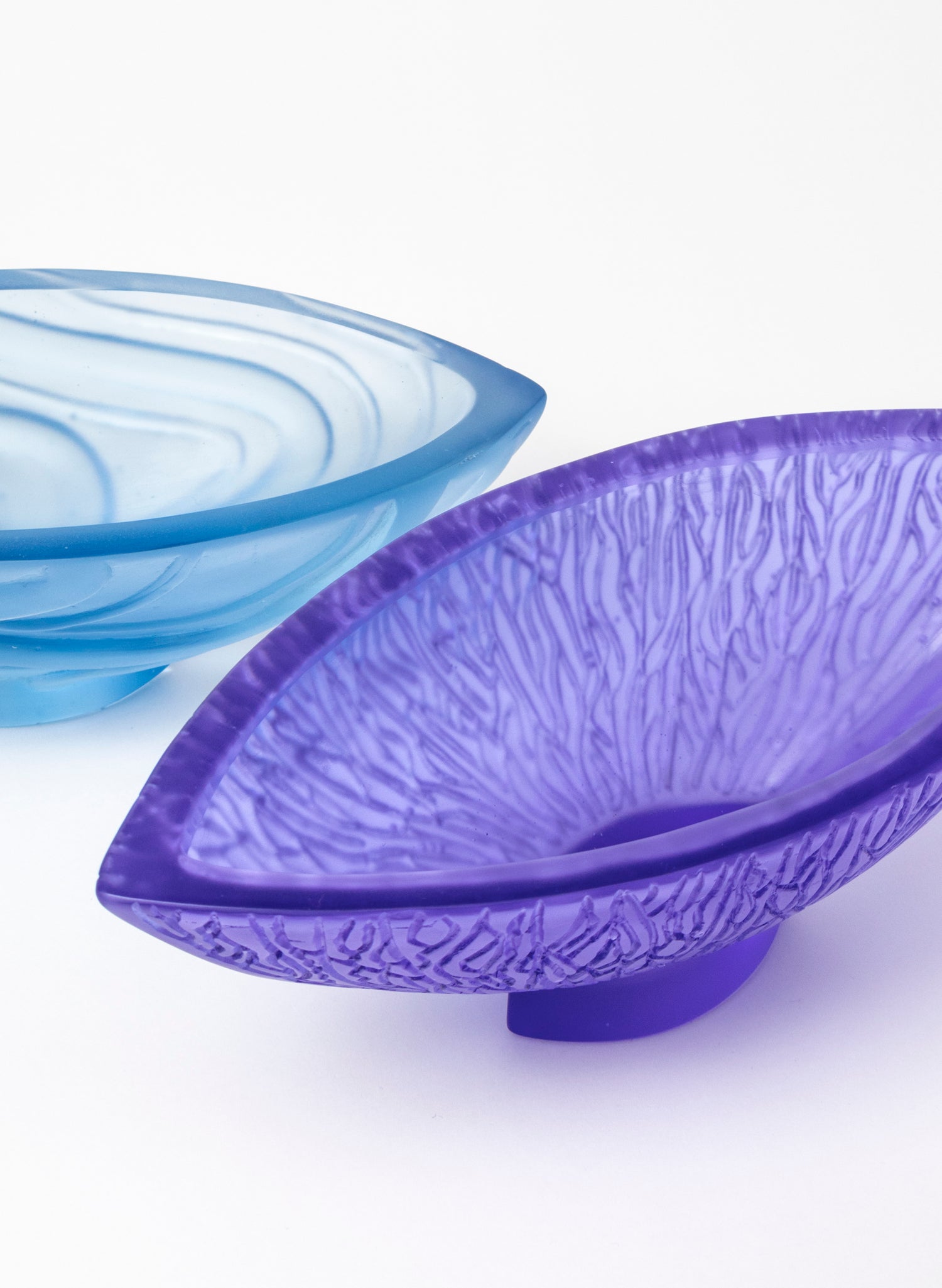 Lead Crystal Hyacinth - Carved Bowl