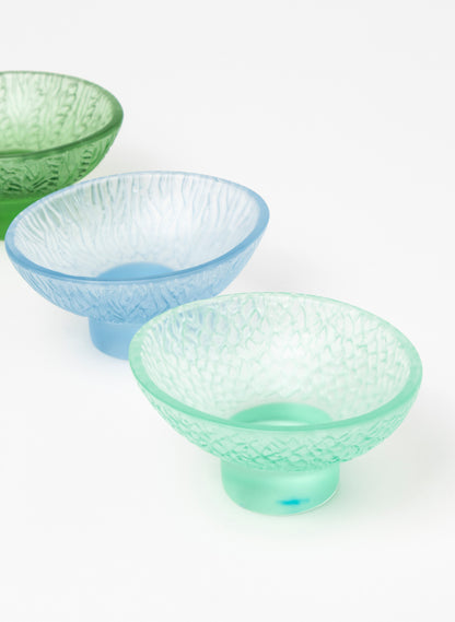 Lead Crystal Lagoon - Oval Carved Bowl