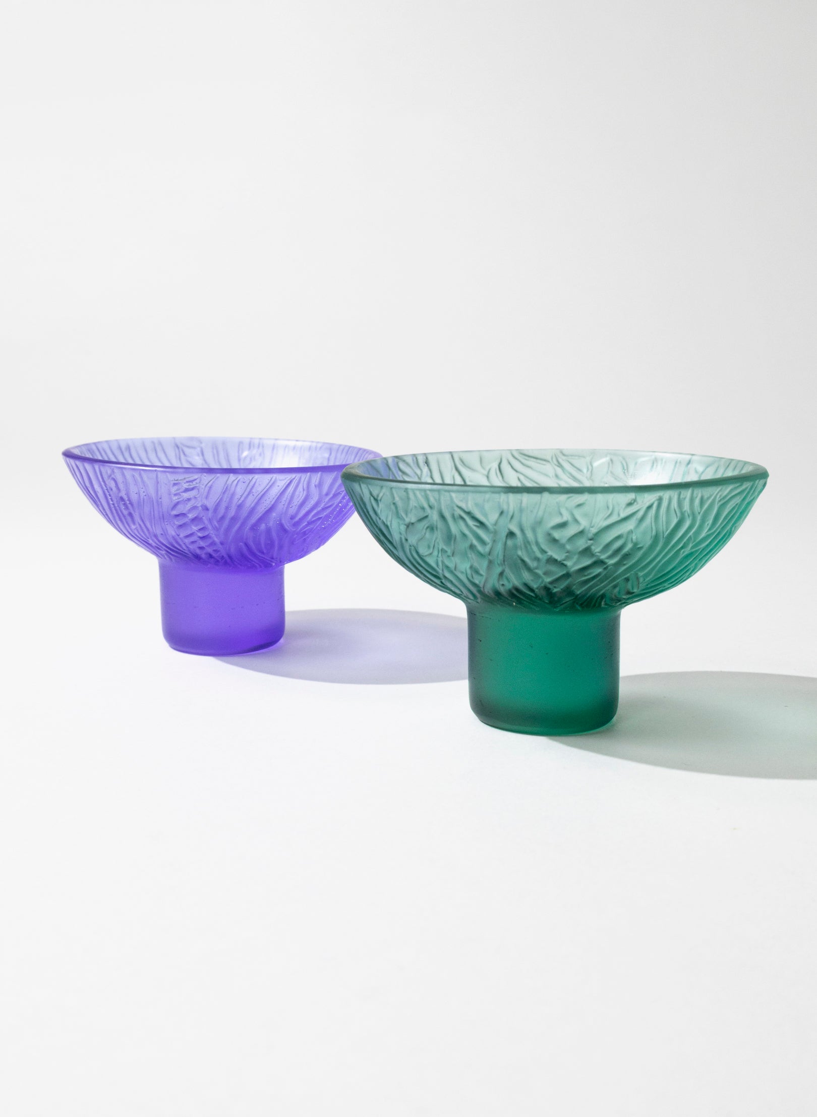 Lead Crystal Jade - Oval Carved Bowl