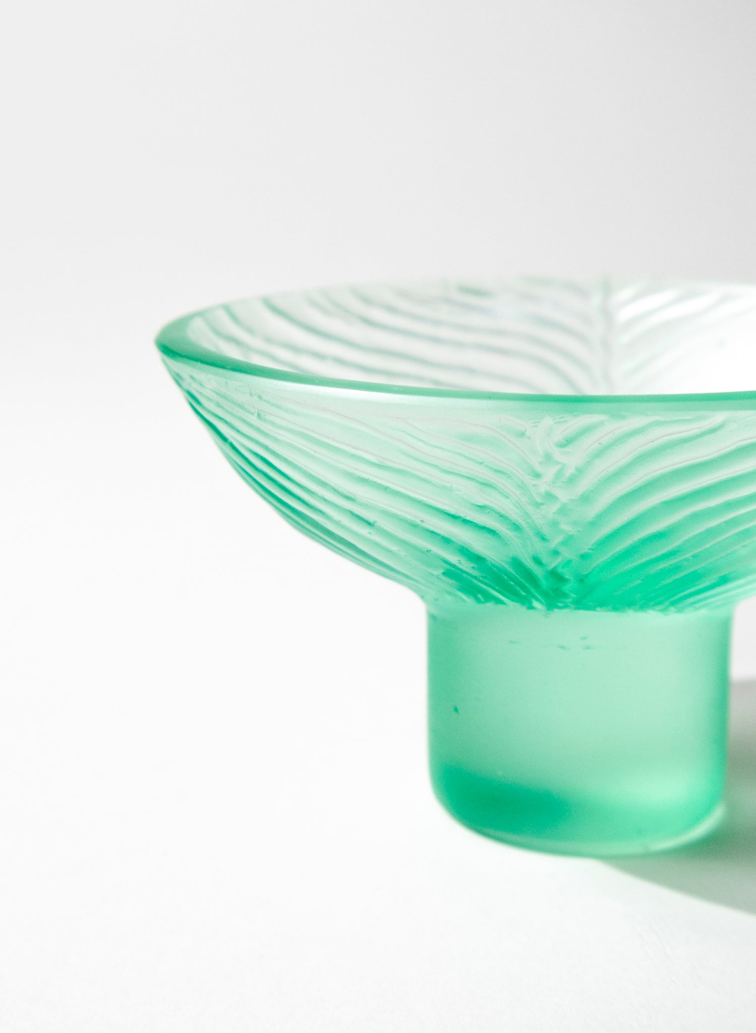 Lead Crystal Lagoon - Oval Carved Bowl