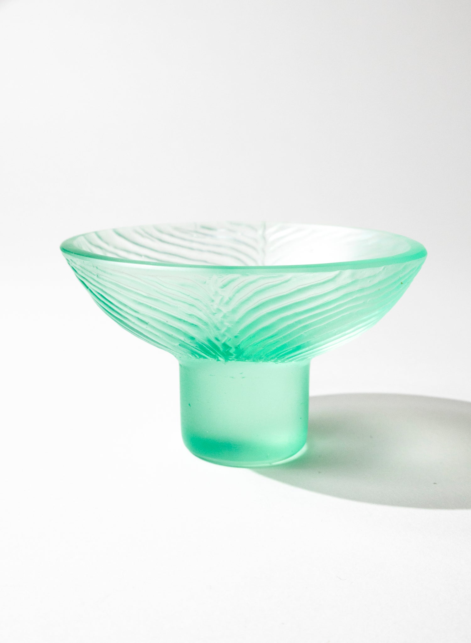 Lead Crystal Lagoon - Oval Carved Bowl