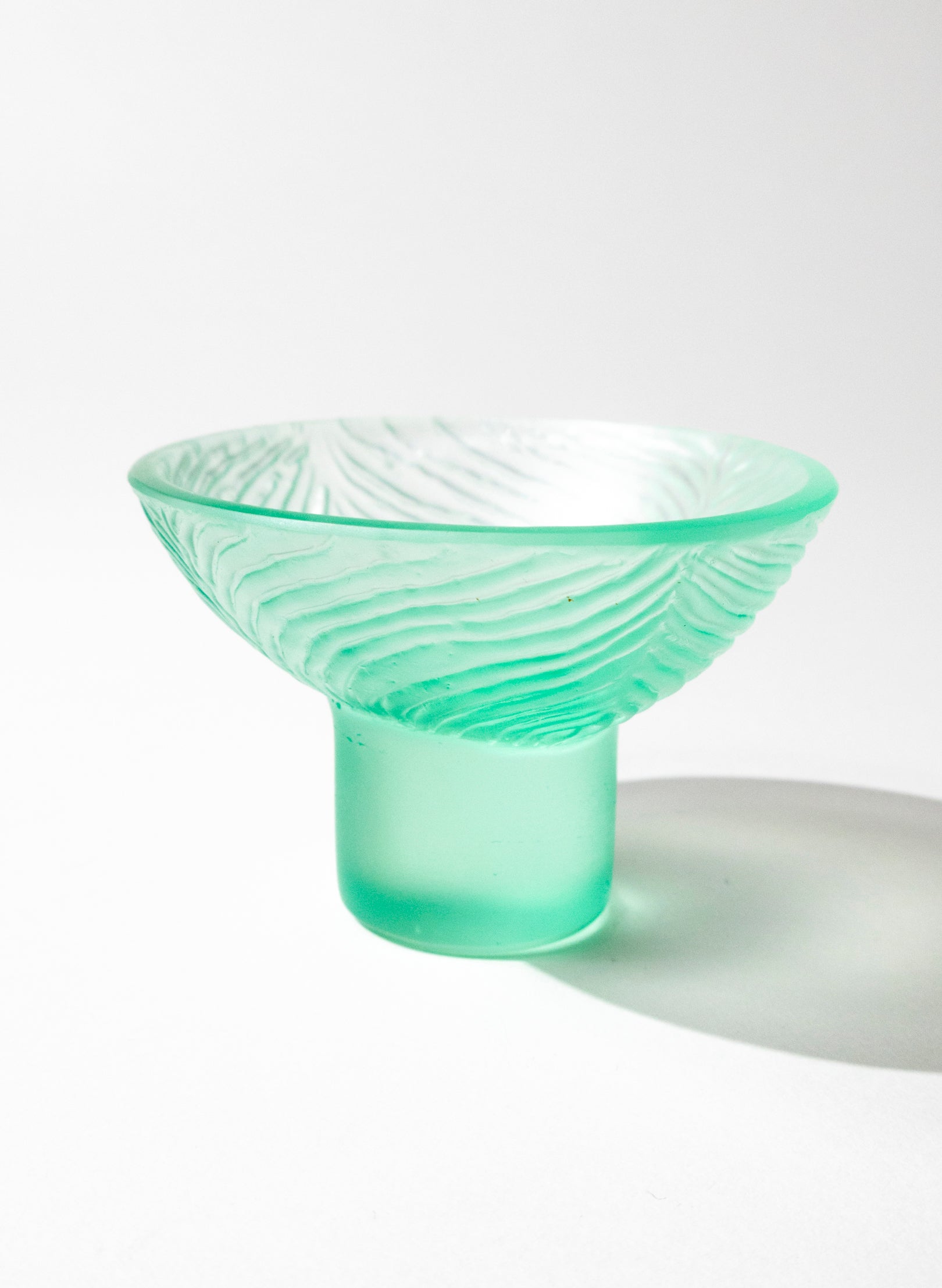 Lead Crystal Lagoon - Oval Carved Bowl