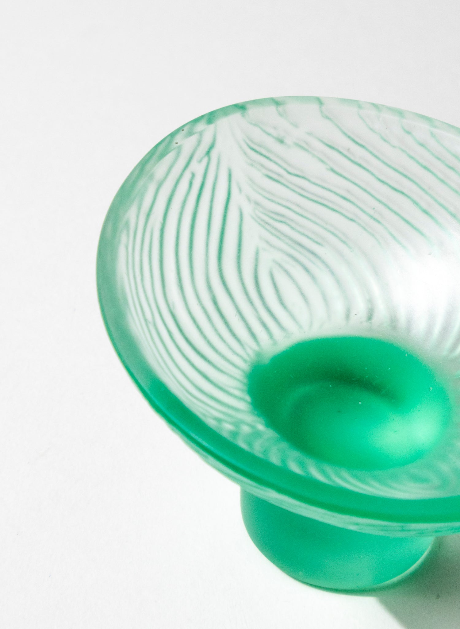 Lead Crystal Lagoon - Oval Carved Bowl